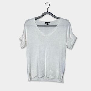 MASSIMO DUTTI Knit Blouse Size XS Cream Color GUC